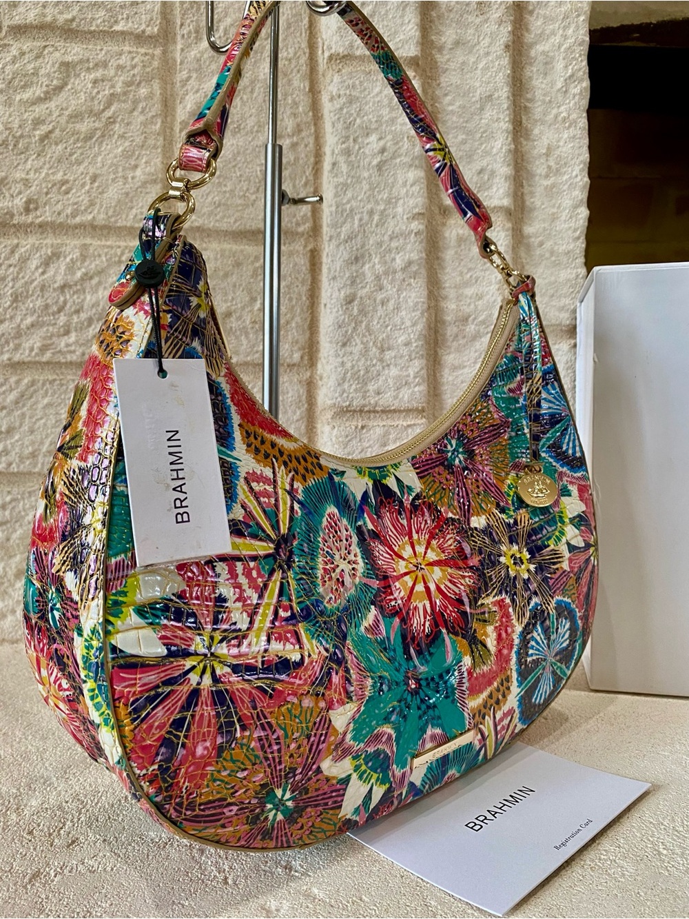 COLORFUL 🌼DESERT BLOOM MELBOURNE “BEKKA” Brahmin Shoulder Bag NWT